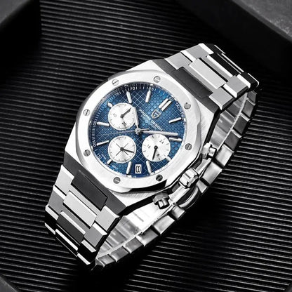 PAGANI DESIGN Luxury Sports Men's Quartz Watches PD1707 VK63 Stainless Steel Sapphire Waterproof Chronograph watches for men